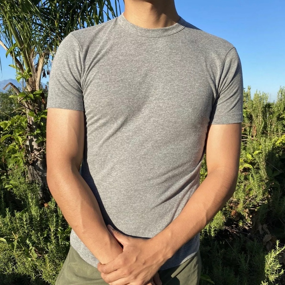 Buck Mason Heather Grey Vintage TriBlend Curve Tee